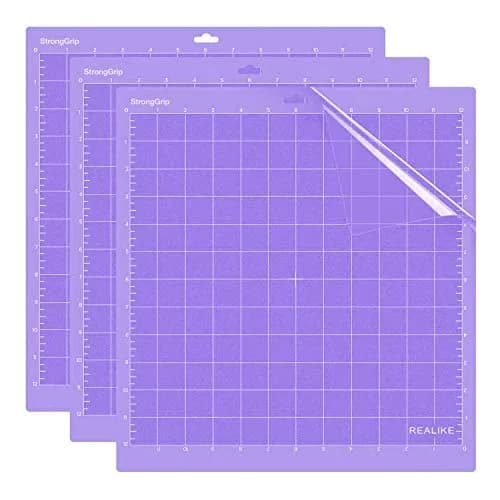 REALIKE 12x12 inch (30.5x30.5 cm) StrongGrip Cutting Mats (3-Pack) | Perfect for Silhouette Cameo Machines thumbnail 1