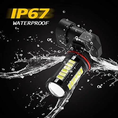 AUXLIGHT H10 9145 9140 9045 9155 9040 PY20D LED Fog Light Bulbs 6000K Xenon White | Super Bright 2800 Lumens, Waterproof IP67 thumbnail 6