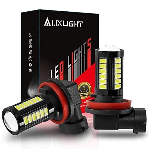 AUXLIGHT H11 H8 H11LL H8LL H16 LED Fog Light Bulbs 6000K Xenon White | Super Bright 2800 Lumens, 33-SMD Chips, 9-30V thumbnail 1