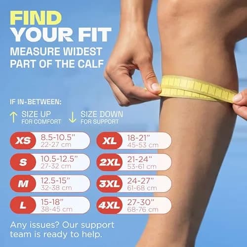 Rymora Calf Compression Sleeves for Men & Women (Pair) Neon Yellow XL | Graduated Support for Shin Splints & Active Recovery thumbnail 5