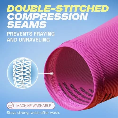 Rymora Calf Compression Sleeves for Women & Men (Pair) (Hot Pink) (Large) | Graduated Support for Shin Splints & Recovery thumbnail 7