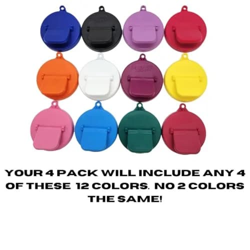 Beverage Buddee Can Cover 4 Pack Assorted Colors | Spill-Proof Dust & Dirt Barrier thumbnail 3