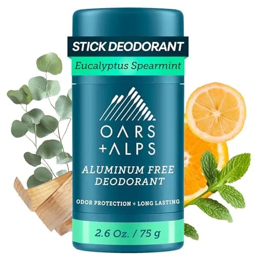 Oars + Alps Aluminum Free Deodorant Stick Eucalyptus Spearmint 73.7g (2.6oz) | Odor Protection & Reduced Friction thumbnail 1