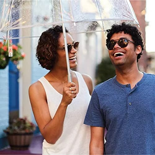 Totes Clear Canopy Bubble Umbrella with J Hook Handle & Auto Open, 130 cm (51") Arc | Enhanced Visibility for Rainy Days thumbnail 2