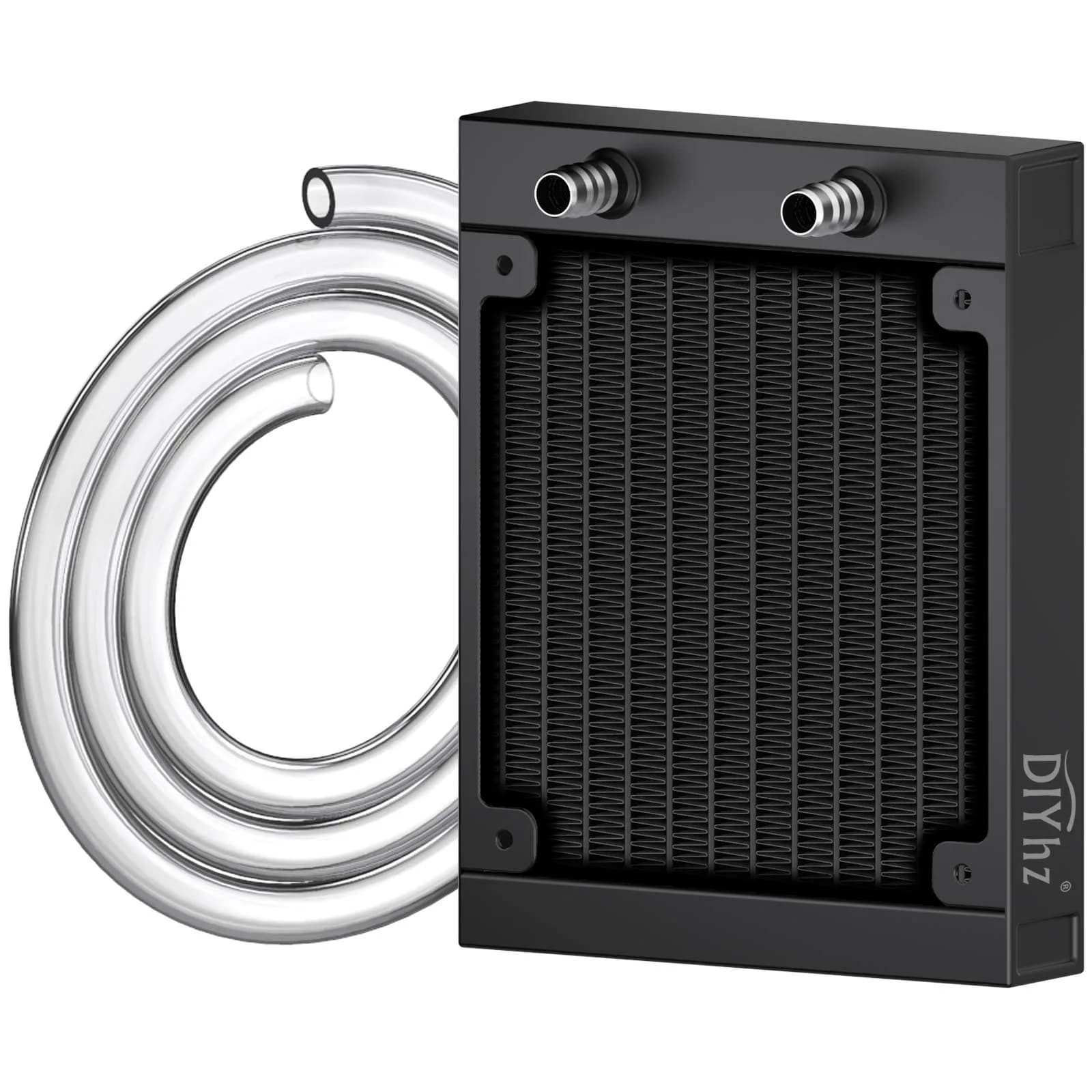 DIYhz 120mm Aluminum Water Cooling Radiator 155mm x 120mm x 27mm | Efficient Heat Exchanger for PC and Laser Systems