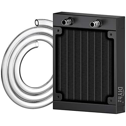 DIYhz 80mm Aluminum CPU Water Cooling Radiator 8 Pipe 120x80x25mm | Efficient Heat Dissipation thumbnail 1