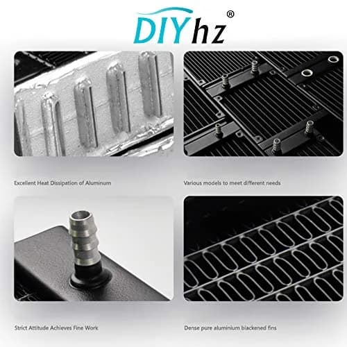 DIYhz 80mm Aluminum CPU Water Cooling Radiator 8 Pipe 120x80x25mm | Efficient Heat Dissipation thumbnail 3