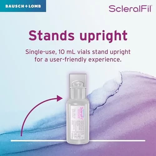 Bausch + Lomb ScleralFil Preservative Free Saline Solution for Scleral Lenses, Buffered Isotonic Rinsing & Insertion Solution for Soft and Rigid Gas Permeable Contacts, Single-Use Vials, 30 Count | 10.14ml (0.34 Fl Oz) Saline Solution thumbnail 3