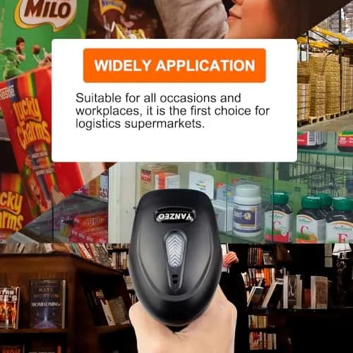 Yanzeo Wired USB CCD Handheld Barcode Scanner L1100 Black | 200 Scans/Sec thumbnail 7