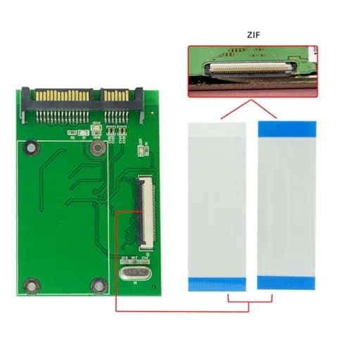 chenyang SATA to 40 Pin ZIF CE 1.8 Inch SSD HDD Adapter Board with LIF Flat Cable | SATA to ZIF/CE Converter thumbnail 5