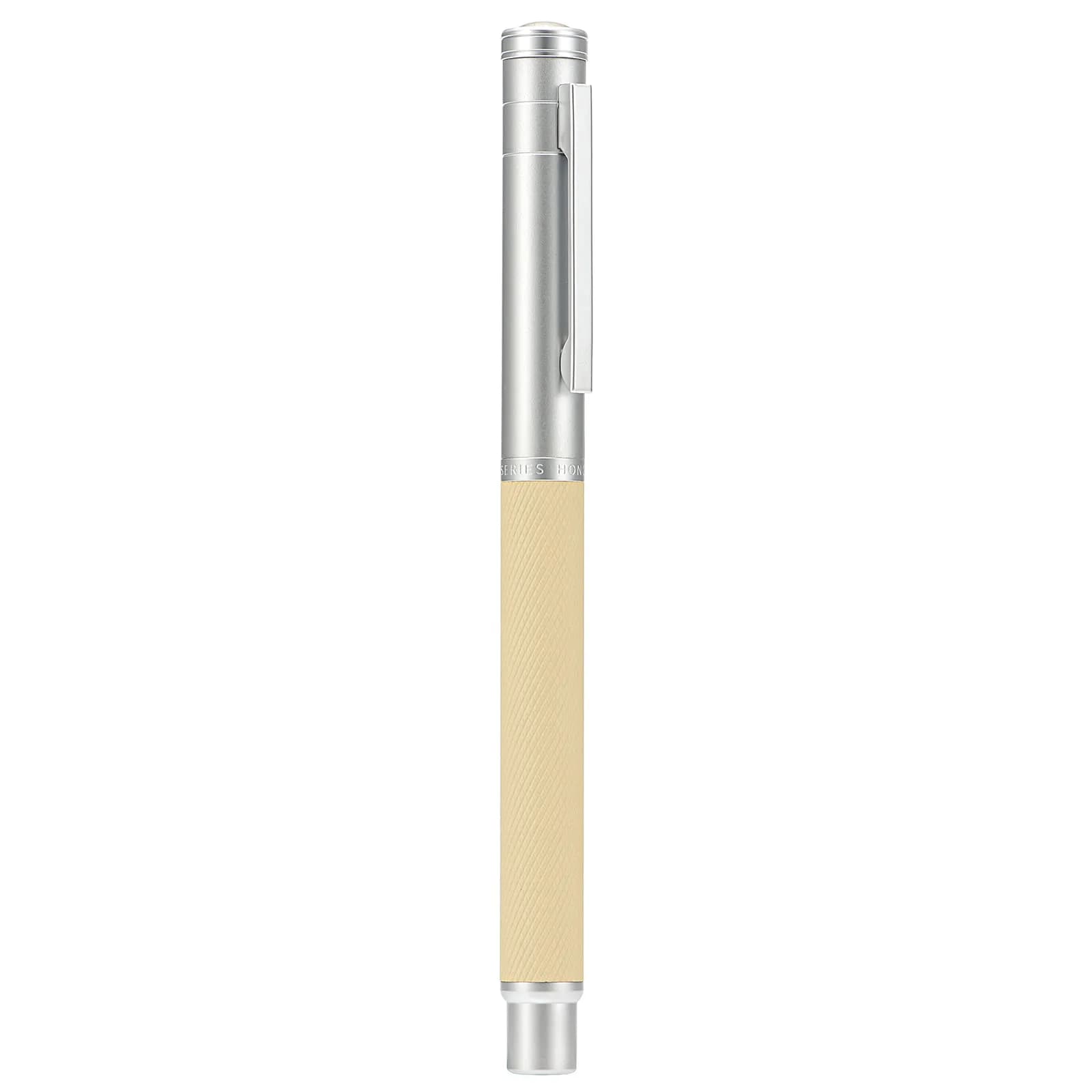 Asvine Silver Birch Forest Aluminum Fountain Pen Fine Nib with Converter & Metal Gift Box Set | Smooth Ink Flow