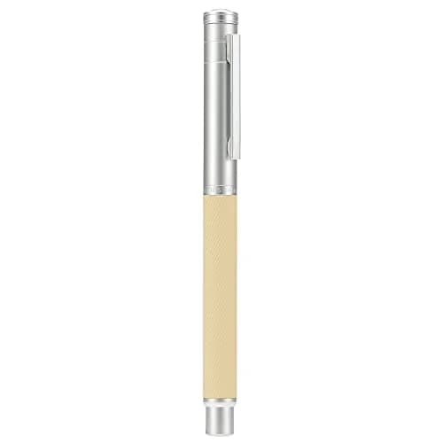 Asvine Silver Birch Forest Aluminum Fountain Pen Fine Nib with Converter & Metal Gift Box Set | Smooth Ink Flow thumbnail 1