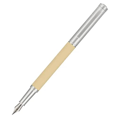 Asvine Silver Birch Forest Aluminum Fountain Pen Fine Nib with Converter & Metal Gift Box Set | Smooth Ink Flow thumbnail 7