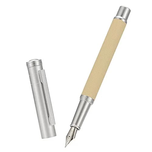 Asvine Hongdian 1851 Silver Fountain Pen with Extra Fine Nib for Smooth Daily Writing thumbnail 4