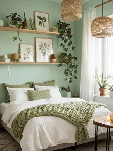 Dimoon Light Green Peel and Stick Wallpaper 45cm (17.7") x 300cm (118") | Renter-Friendly Textured Vinyl Roll thumbnail 8