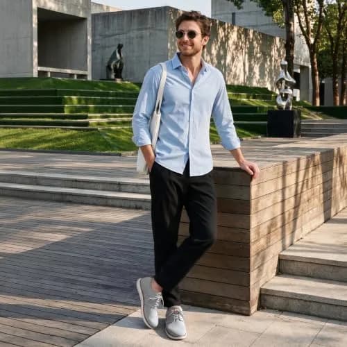 Bruno Marc Men's KnitFlex Breeze Casual Dress Sneakers Grey Size 8 (21cm x 12cm x 31cm) | Breathable Lightweight Mesh Lace-Up Derby Walking Shoes for Work & Weekend thumbnail 2
