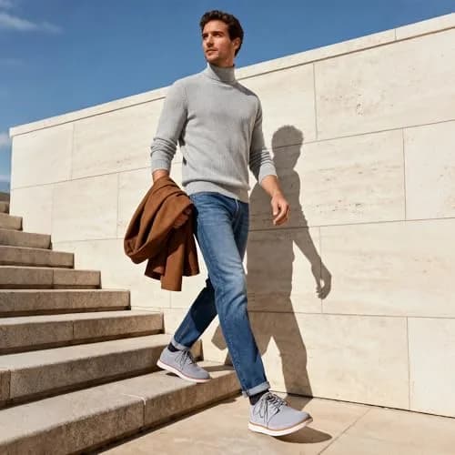 Bruno Marc Men's KnitFlex Breeze Casual Dress Sneakers Grey Size 8 (21cm x 12cm x 31cm) | Breathable Lightweight Mesh Lace-Up Derby Walking Shoes for Work & Weekend thumbnail 3