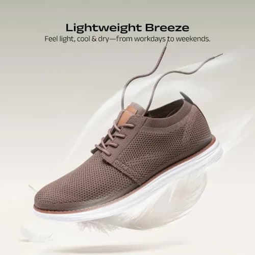 Bruno Marc Men's KnitFlex Breeze Casual Dress Sneakers Light/Brown 6.5 | Breathable Comfort for Men thumbnail 9