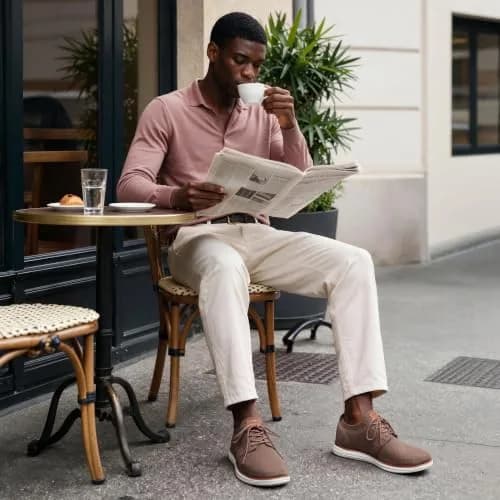 Bruno Marc Men's KnitFlex Breeze Casual Dress Sneakers Light/Brown 6.5 | Breathable Comfort for Men thumbnail 2