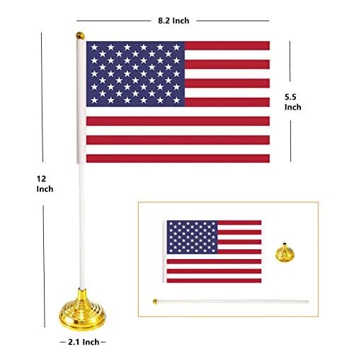 BCLin International Country Desk Flags Set with Stands, 24 Flags 8.2 x 5.5 inches | Tabletop Decor for Conferences thumbnail 2