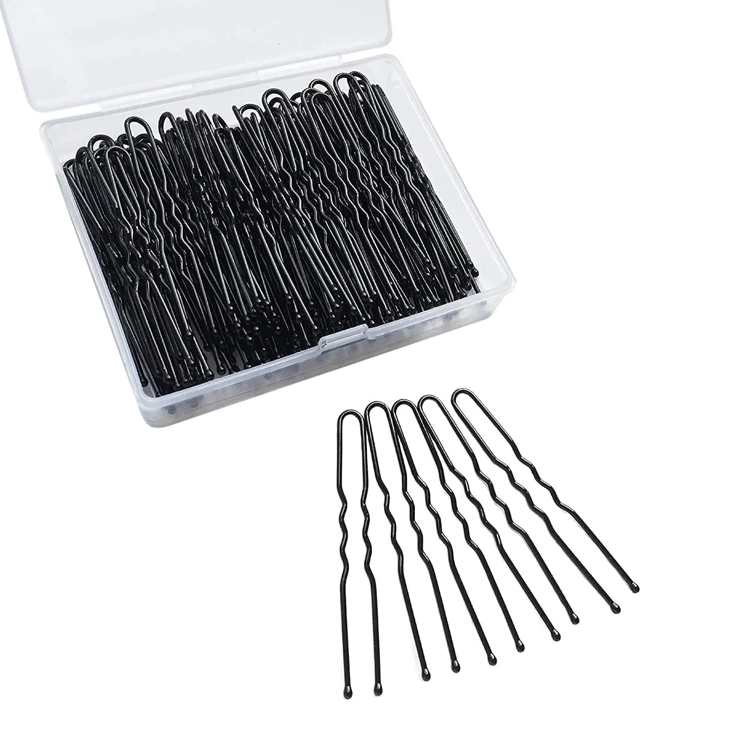 TAPBULL U Shaped Hair Pins 120 Count (6.8 cm / 2.68 in) | Secure Hold for Bridal & Wedding Styles — Black
