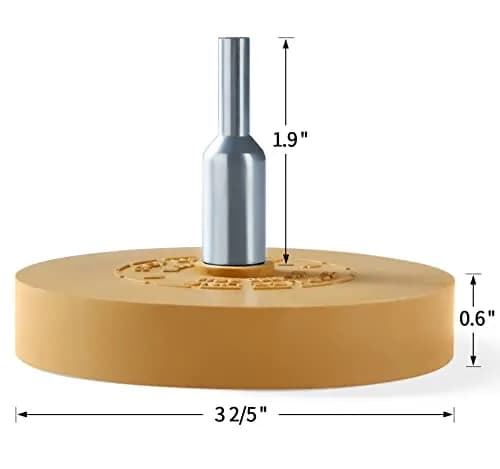 S SATC Decal Eraser Wheel with Adapter 3.25" (8.3 cm) | Removes Vinyl, Decals, Graphics & Double Faced Tape thumbnail 2