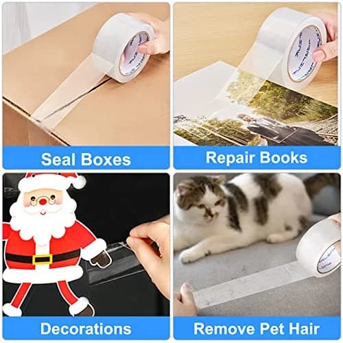 JARLINK Clear Packing Tape 2.8mil, 50mm x 55m (2" x 60 yd) | Heavy Duty BOPP Acrylic Adhesive Tape for Shipping & Sealing thumbnail 5