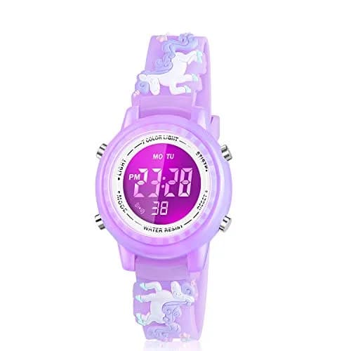 Viposoon Unicorn Purple 3D Cartoon Watch for Girls 30mm (1.18 inches) | CE Certified Waterproof Kids Watch thumbnail 1