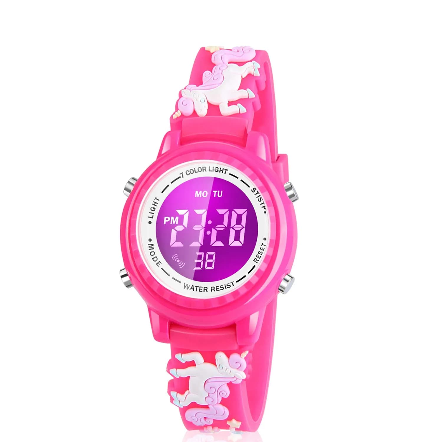 Viposoon Unicorn Red 3D Cartoon Watch 30mm (1.18 inches) | CE Certified Waterproof Kids Watch