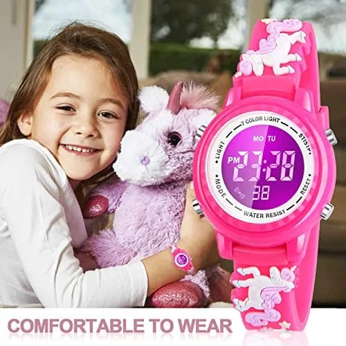 Viposoon Unicorn Red 3D Cartoon Watch 30mm (1.18 inches) | CE Certified Waterproof Kids Watch thumbnail 5