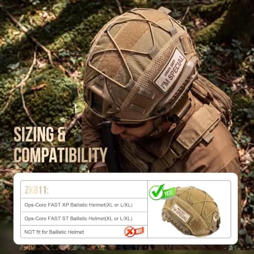 ONETIGRIS Helmet Cover, Tactical Fast Cover Cloth for PJ Helmet, Size M/L | Multicam Nylon, Lightweight & Water-Resistant thumbnail 2
