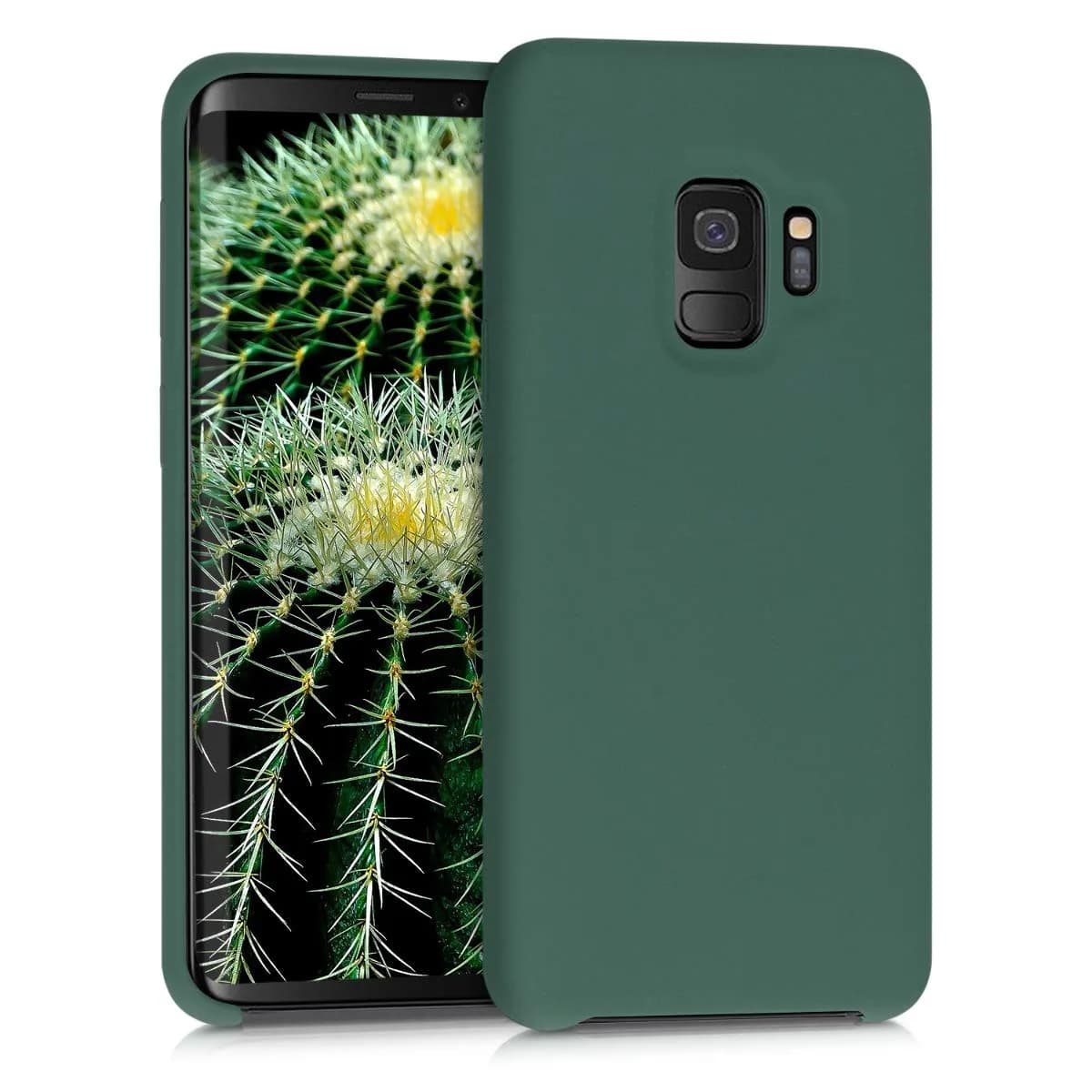 kwmobile Forest Green TPU Silicone Case Compatible with Samsung Galaxy S9 | Soft Finish, Non-Slip Grip — forest green