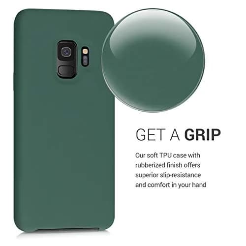 kwmobile Forest Green TPU Silicone Case Compatible with Samsung Galaxy S9 | Soft Finish, Non-Slip Grip thumbnail 3