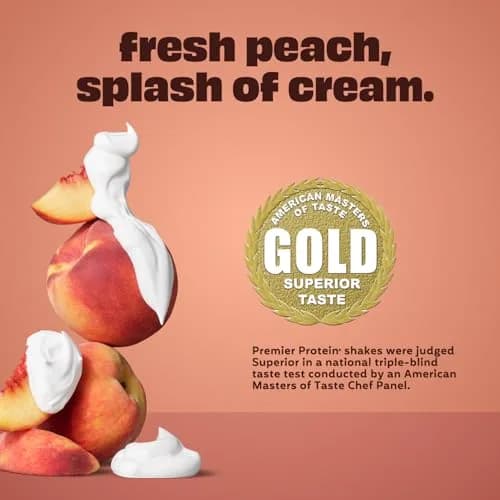 Premier Protein High Protein Shake, Peaches & Cream, 11.5 Fl Oz (Pack of 12) | 30g Protein Per Serving thumbnail 3
