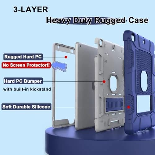 rantice iPad 9th/8th/7th Gen Case | Shockproof Rugged Drop Protection with Kickstand (10.2") thumbnail 3