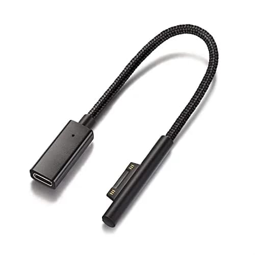 Sisyphy Surface Connect to USB-C Charging Cable 20cm (8in) Nylon | 45W PD Fast Charging for Surface Pro, Laptop, Go, Book thumbnail 1