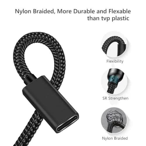 Sisyphy Surface Connect to USB-C Charging Cable 20cm (8in) Nylon | 45W PD Fast Charging for Surface Pro, Laptop, Go, Book thumbnail 4