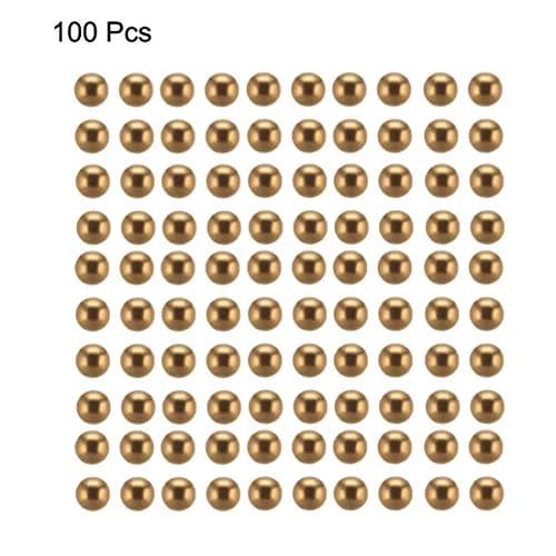 uxcell 4mm Precision Solid Brass Bearing Balls 100pcs | Corrosion-Resistant & High Precision (70-120c) thumbnail 3