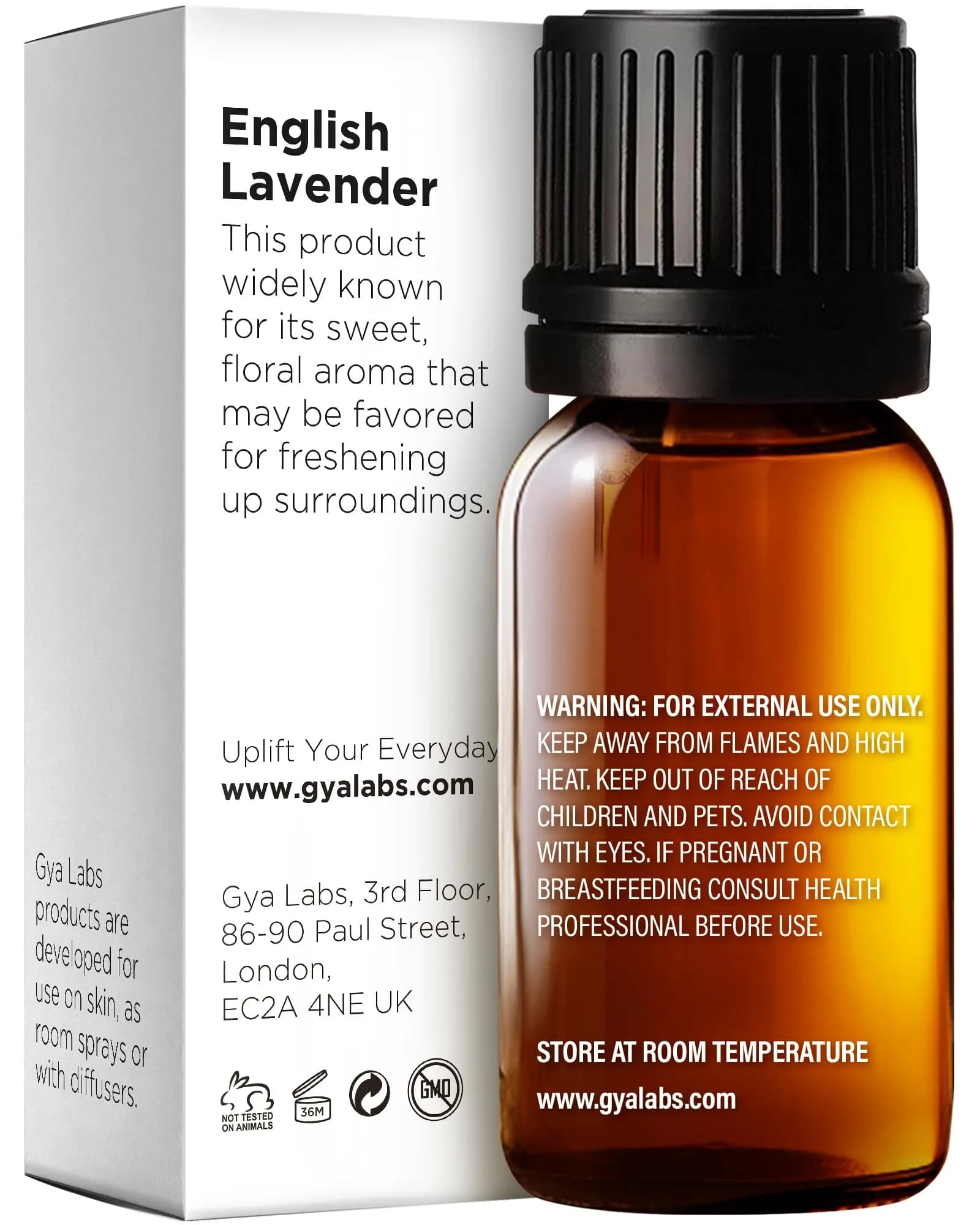 Gya Labs 100% Pure English Lavender Essential Oil, 0.34 Fl Oz (10ml) | Calming Scent for Diffuser & Skin Care thumbnail 2