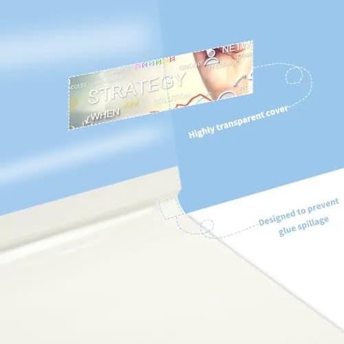 RAYSON TBC3-25-W Thermal Binding Covers 1/8" (3.2mm) 25 Pack | Holds 28 Sheets, PVC Transparent Front, Glossy White Back thumbnail 4