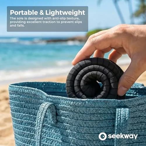 SEEKWAY Water Shoes Women Men Adult Quick-Dry Aqua Socks Non Slip Black SK002(U) | 330g (0.73lb) thumbnail 6