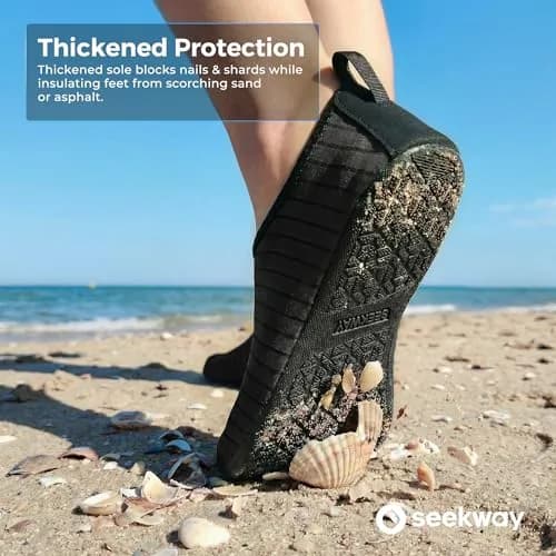 SEEKWAY Water Shoes Women Men Adult Quick-Dry Aqua Socks Non Slip Black SK002(U) | 330g (0.73lb) thumbnail 3