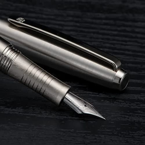 Lanxivi Fountain Pen Iridium Fine Point with Converter & Metal Box | Premium Stainless Steel Writing Instrument thumbnail 7