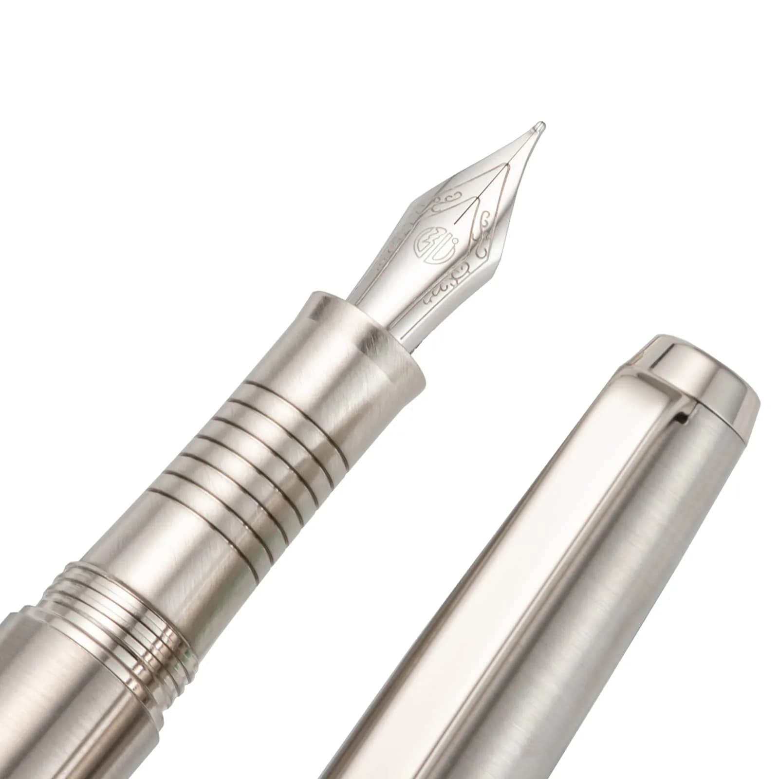 Lanxivi Fountain Pen Extra Fine Nib with Converter & Metal Pen Box | Stainless Steel, 138mm — Fine