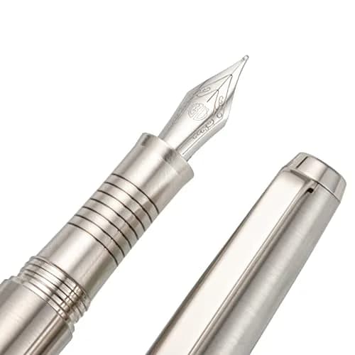 Lanxivi Fountain Pen Extra Fine Nib with Converter & Metal Pen Box | Stainless Steel, 138mm thumbnail 5