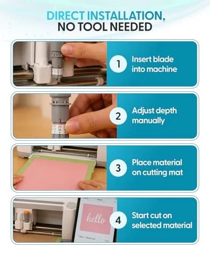 Silhouette 3mm Kraft Blade (Type C) 2-Pack | Cuts Chipboard, Leather, Foam - Cameo 4 Compatible thumbnail 7