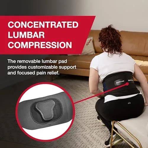 MUELLER Lumbar Back Brace with Removable Pad | Adjustable Support for Back Pain Relief thumbnail 3