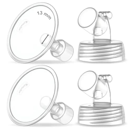 Maymom 13mm Wide Neck Pump Parts for Spectra S1/S2 Pumps | BPA-Free Double Pumping Flanges (2-Pack) thumbnail 1