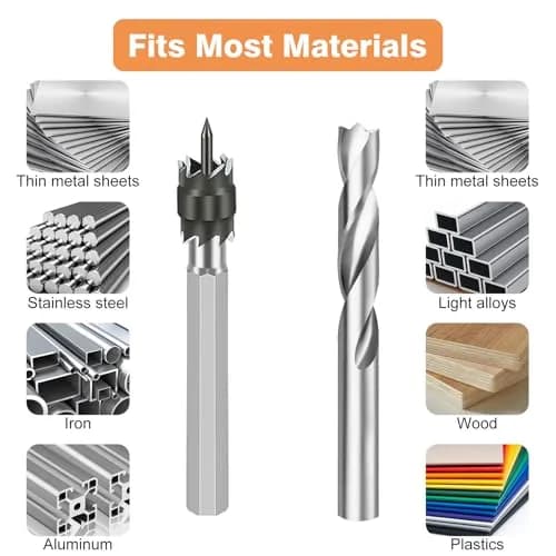 EEEKit 3/8" Spot Weld Cutter Kit with 5/16" Drill Bit | Double-Sided HSS Auto Body Repair Tool thumbnail 6