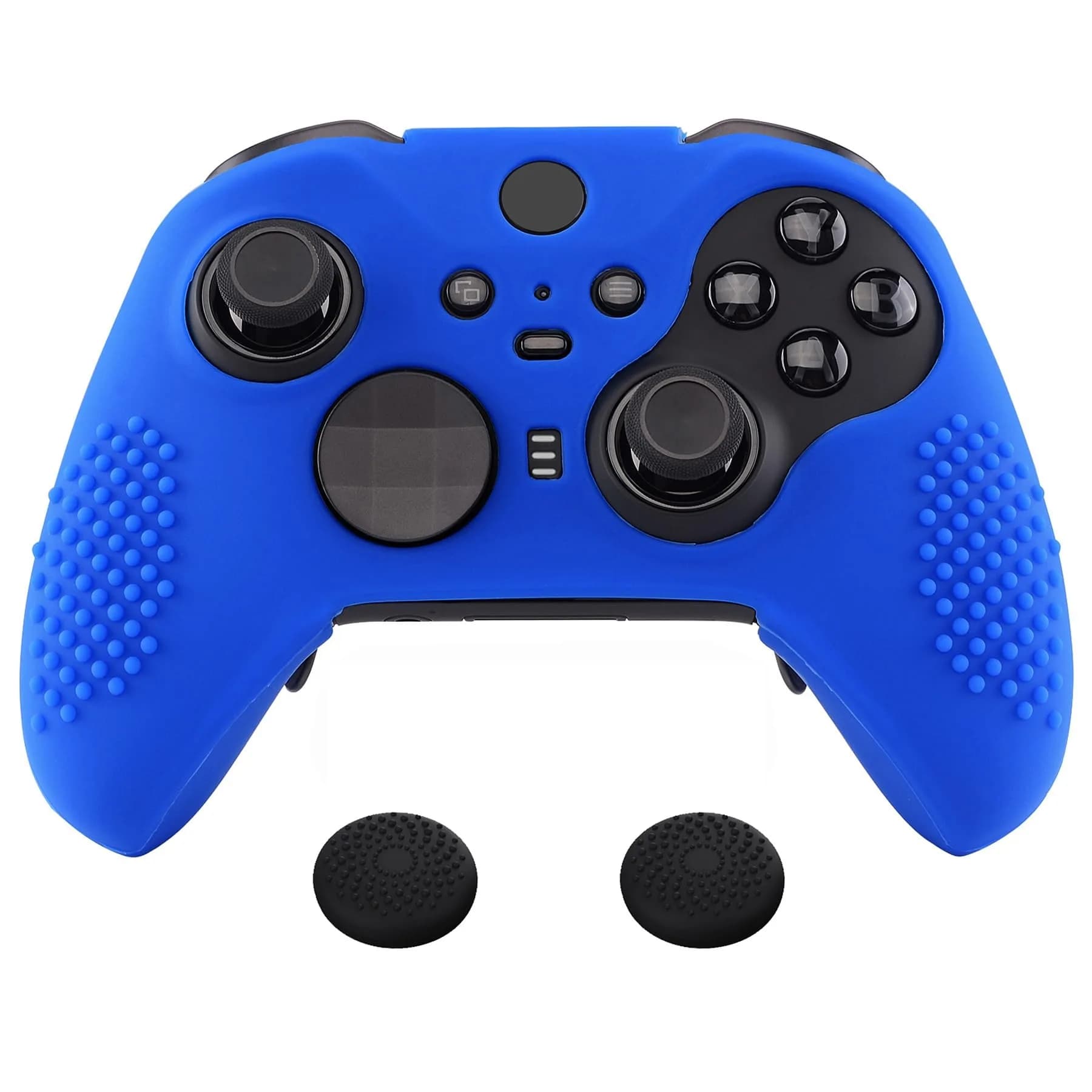 eXtremeRate PlayVital Black Controller Cover for Xbox Series 2 | Anti-Slip Silicone Skin — Blue
